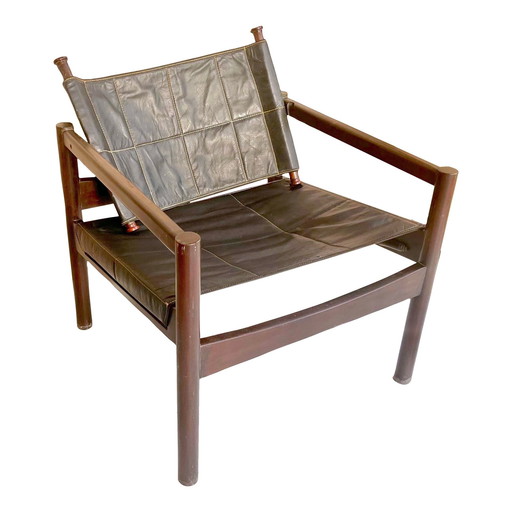 Chaise Safari en bois de rose Par Michel Arnoult