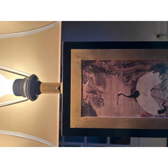 Image 1 of Lampe pagode vintage en mélamine laquée et laiton pour Maison le Dauphin, 1970