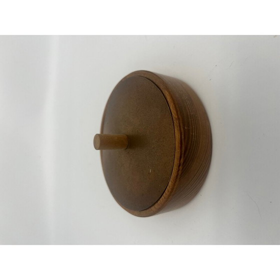 Image 1 of Boîte vintage scandinave avec couvercle en cuivre, 1950