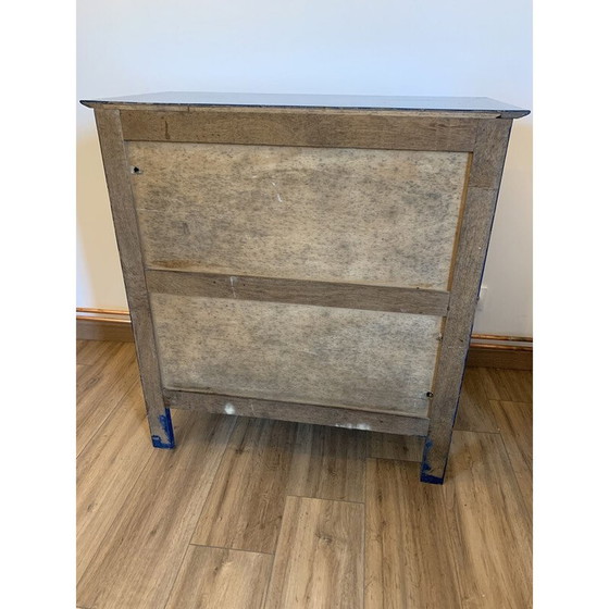 Image 1 of Commode bleue vintage à 4 tiroirs