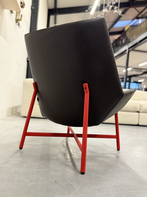 Image 1 of Gelderland 10020 Fauteuil dépliable Cuir brun Rouge