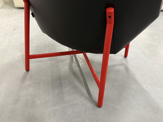 Image 1 of Gelderland 10020 Fauteuil dépliable Cuir brun Rouge