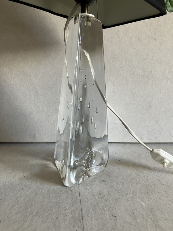 Image 1 of Lampe de table en verre Design by Paul Kedelv, Flygsfors Sweden