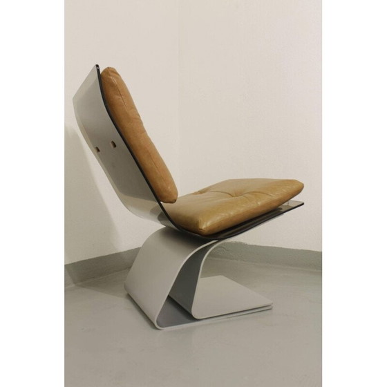 Image 1 of Paire de chaises vintage en verre, skaï et acier anodisé par Maison Jansen, France 1970