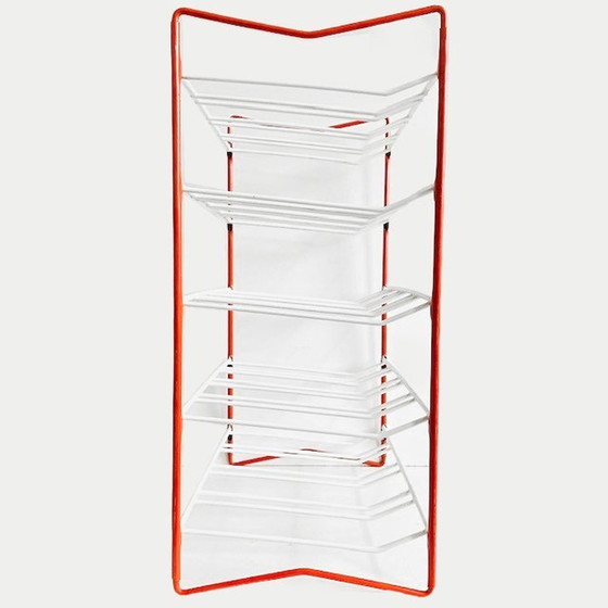 Image 1 of Rack de rangement vintage Tomado orange blanc 1960s
