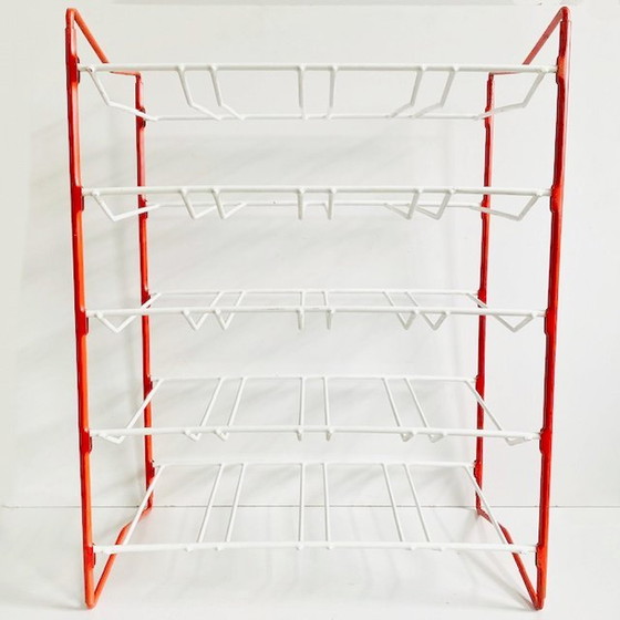 Image 1 of Rack de rangement vintage Tomado orange blanc 1960s