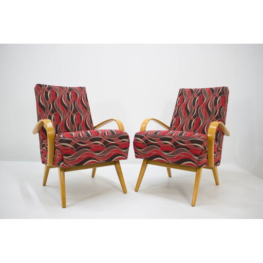 Paire de fauteuils vintage par Jaroslav Smidek pour Ton, Tchécoslovaquie 1958