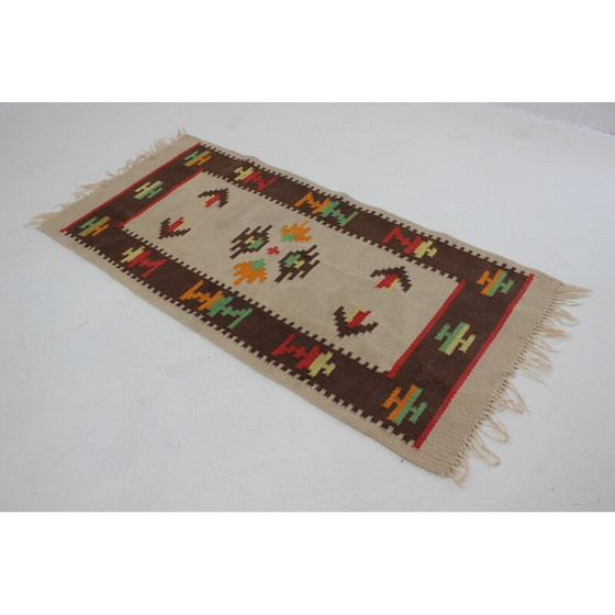 Image 1 of Tapis vintage en laine, Tchécoslovaquie 1960