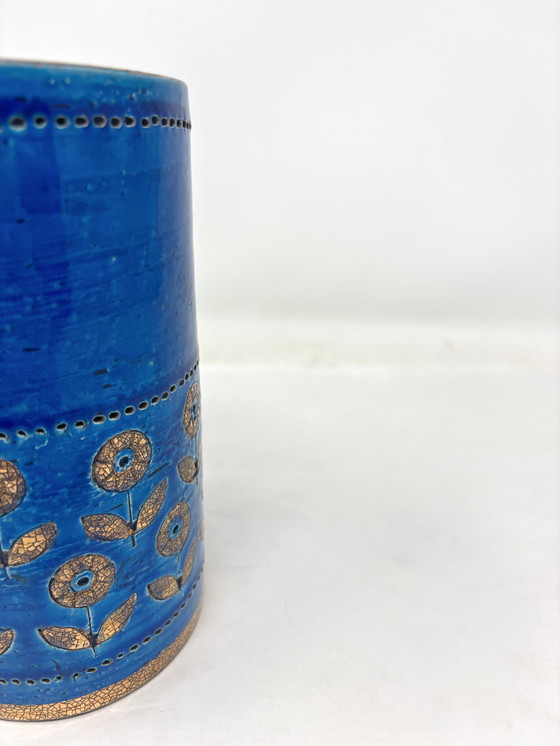 Image 1 of Vase En Céramique Bleu  Bitossi 