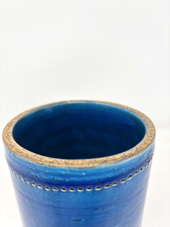 Image 1 of Vase En Céramique Bleu  Bitossi 