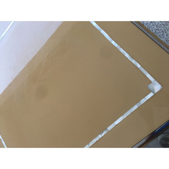 Image 1 of Table vintage en chrome et laiton 1970