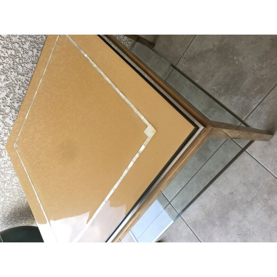 Image 1 of Table vintage en chrome et laiton 1970