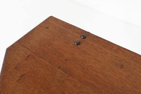 Image 1 of Table pliante octogonale en chêne massif, Ca. 1850