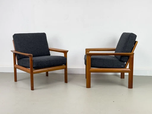 Lounge Chairs In Teak By Sven Ellekaer For Komfort, 1960S, Set Of 2