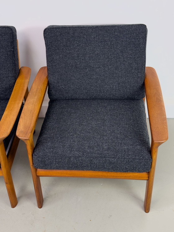 Image 1 of Lounge Chairs In Teak By Sven Ellekaer For Komfort, 1960S, Set Of 2