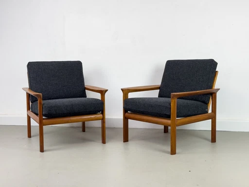 Lounge Chairs In Teak By Sven Ellekaer For Komfort, 1960S, Set Of 2