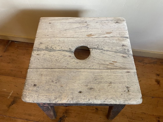 Image 1 of Tabouret rural Table d'appoint Banc Français