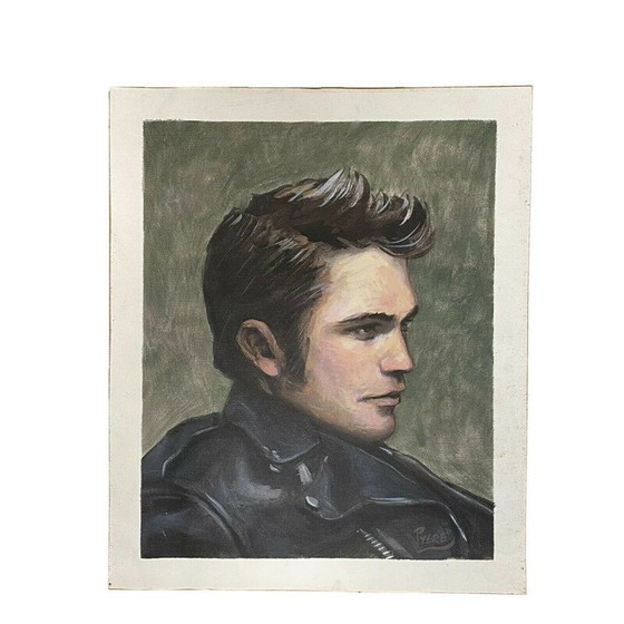 Image 1 of Huile sur toile vintage "portrait homme de profil" par Pierre Markovic, 2015