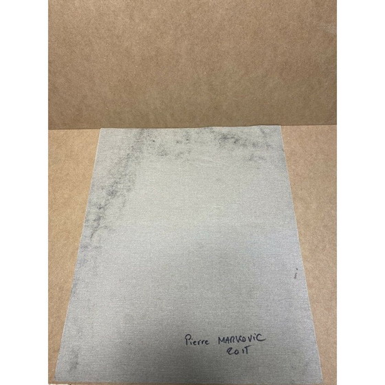 Image 1 of Huile sur toile vintage "portrait homme de profil" par Pierre Markovic, 2015