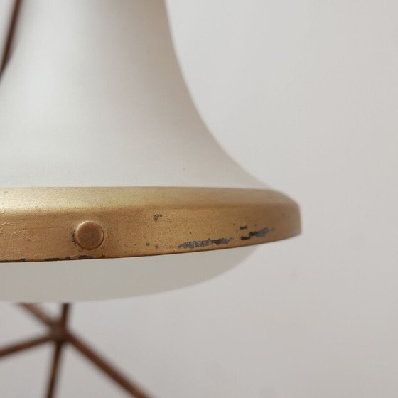 Image 1 of Lampe pendante vintage en verre gravé par A.E.G, Allemagne 1930