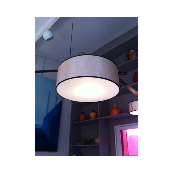 Image 1 of Lampe suspendue aérienne vintage avec 3 abat-jours, 2000