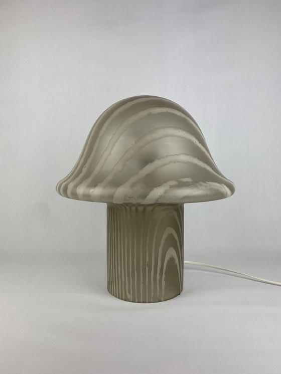 Image 1 of Grande lampe de table en verre fumé Peill and Putzler Mushroom Xl 1970
