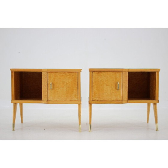 Image 1 of Paire de tables de chevet vintage en finition brillante, Italie 1960