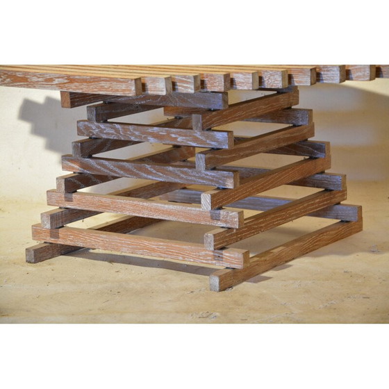 Image 1 of Table basse vintage en bois de chêne, 1980