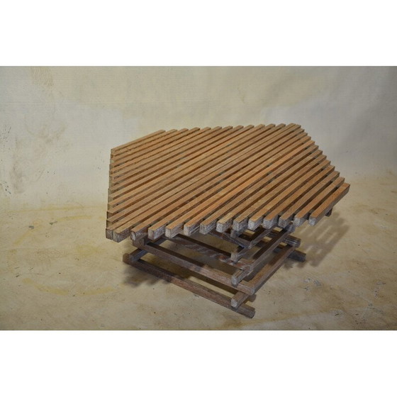 Image 1 of Table basse vintage en bois de chêne, 1980