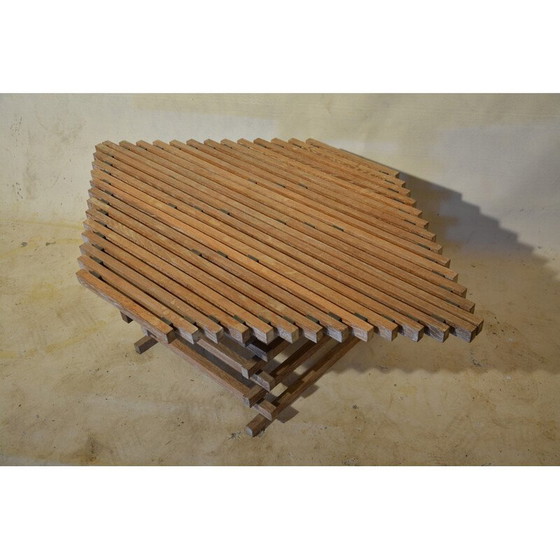 Image 1 of Table basse vintage en bois de chêne, 1980