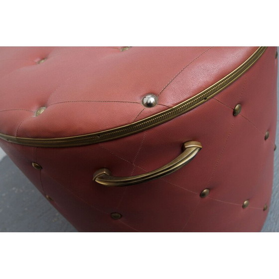 Image 1 of Commode vintage en lin rose foncé, 1950