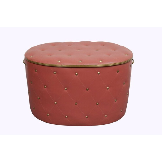 Image 1 of Commode vintage en lin rose foncé, 1950