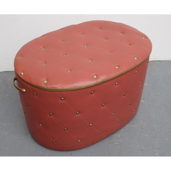 Image 1 of Commode vintage en lin rose foncé, 1950