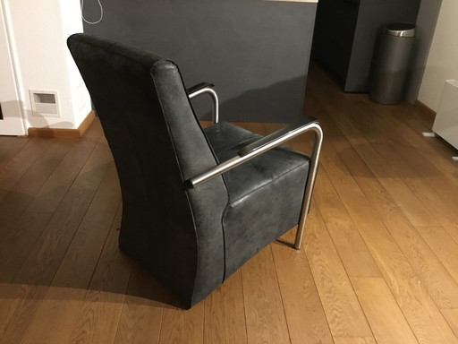 Fauteuil Marque Jess Cuir noir