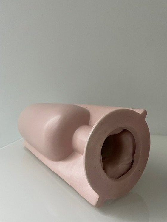 Image 1 of Ensemble de 2 vases modernes en vieux rose doux