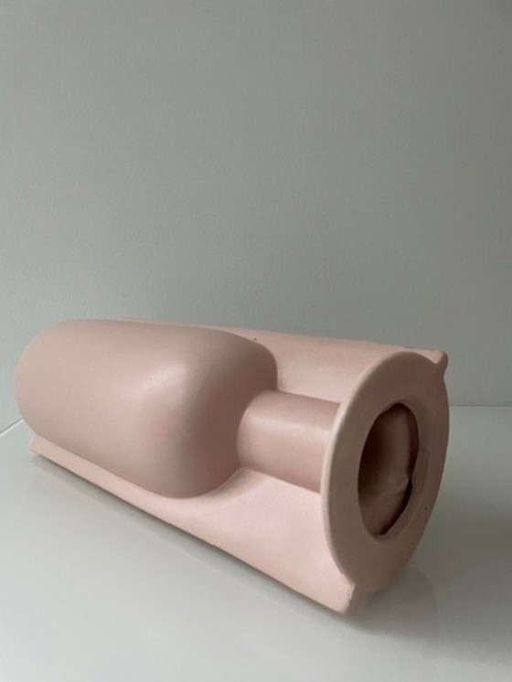 Image 1 of Ensemble de 2 vases modernes en vieux rose doux