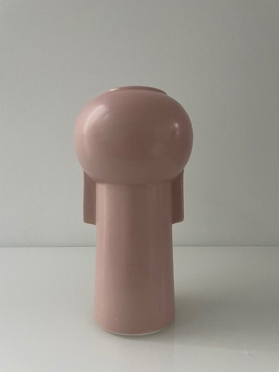 Image 1 of Ensemble de 2 vases modernes en vieux rose doux