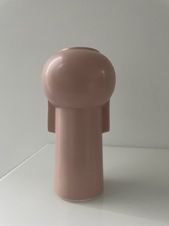 Image 1 of Ensemble de 2 vases modernes en vieux rose doux