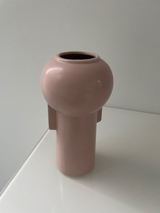 Image 1 of Ensemble de 2 vases modernes en vieux rose doux