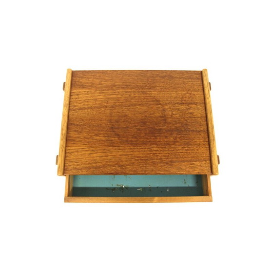 Image 1 of Table de chevet vintage en teck et chêne, Suède 1960