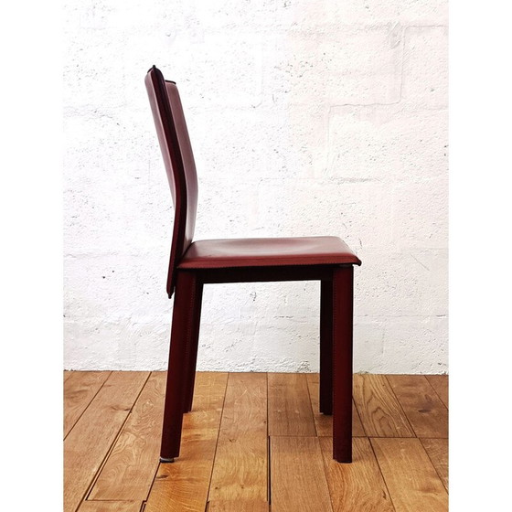 Image 1 of Chaise de salle à manger en cuir vintage