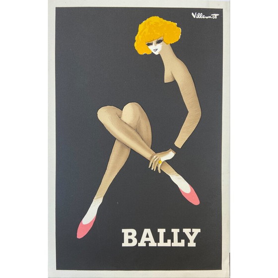 Image 1 of Lithographie vintage de Bernard Villemot pour Bally, 1982