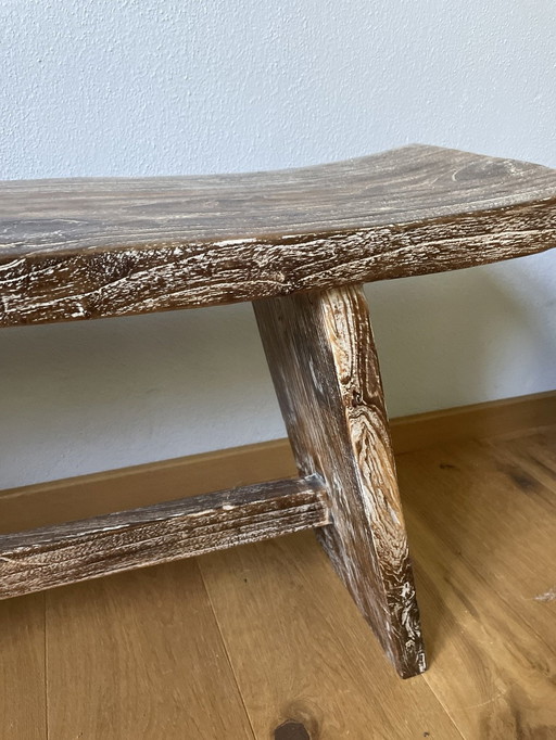 Banc asiatique en bois