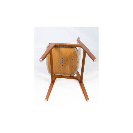 Image 1 of Paire de chaises vintage en teck recouvertes de tissu clair par Erik Buch 1960s