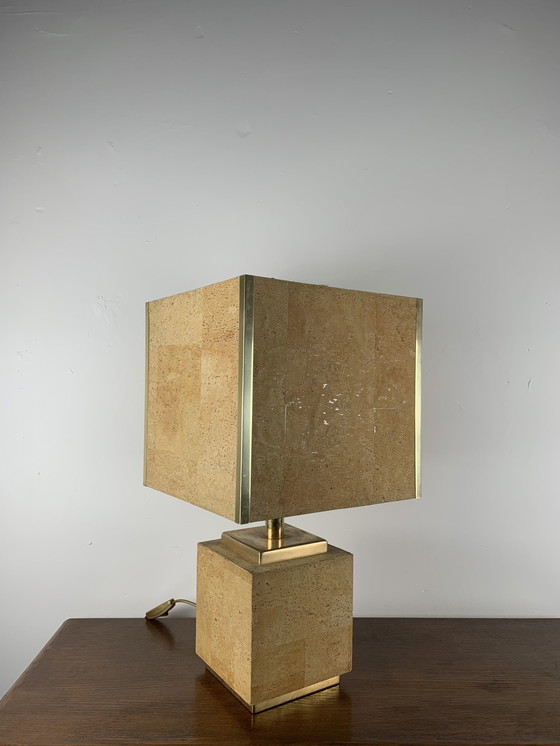 Image 1 of Lampe de table en liège, 1970S