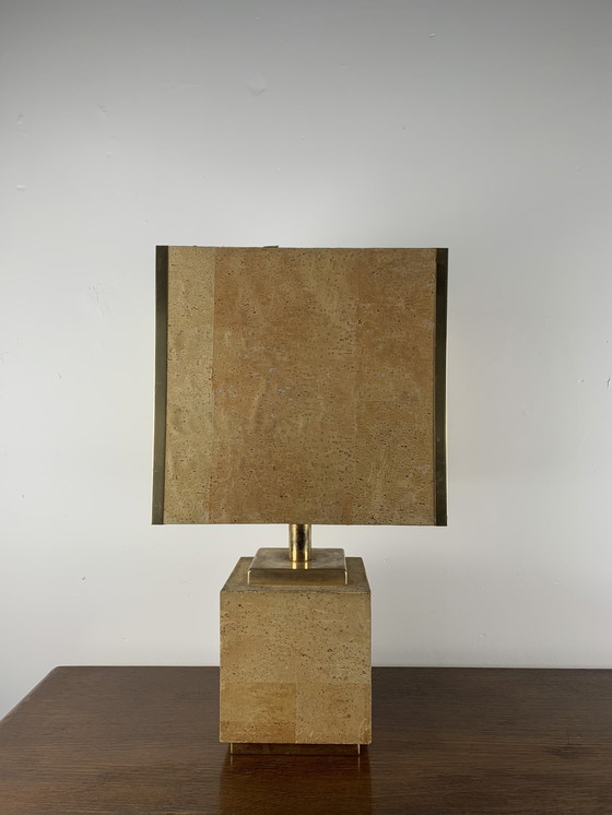 Image 1 of Lampe de table en liège, 1970S