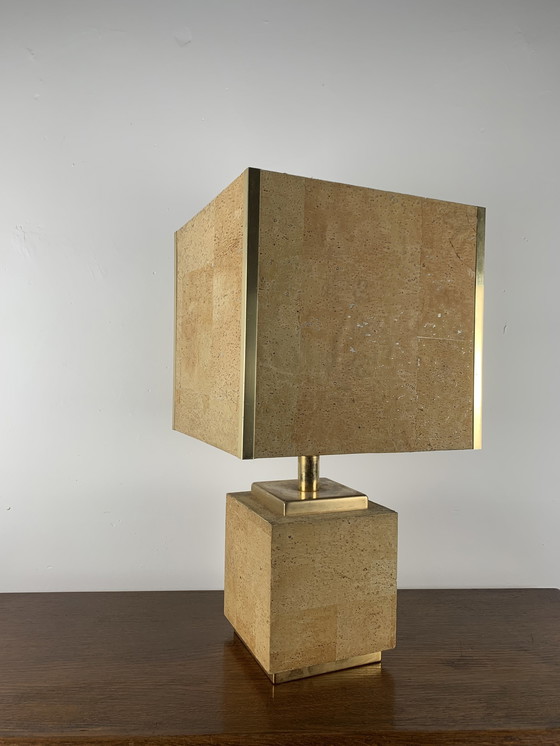 Image 1 of Lampe de table en liège, 1970S