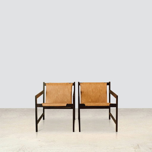 Paire de fauteuils lia vintage en pallisandre par Sergio Rodrigues, 1962