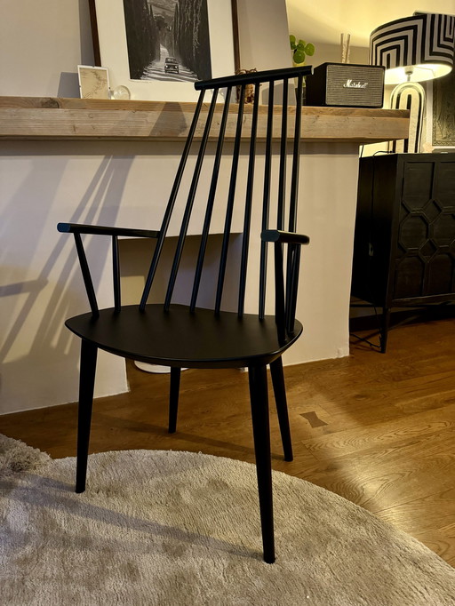 Hay J110 Birch Black Chair