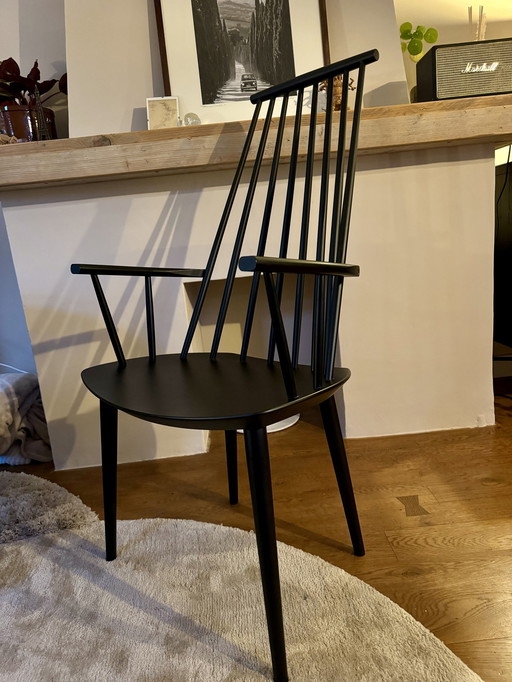 Hay J110 Birch Black Chair